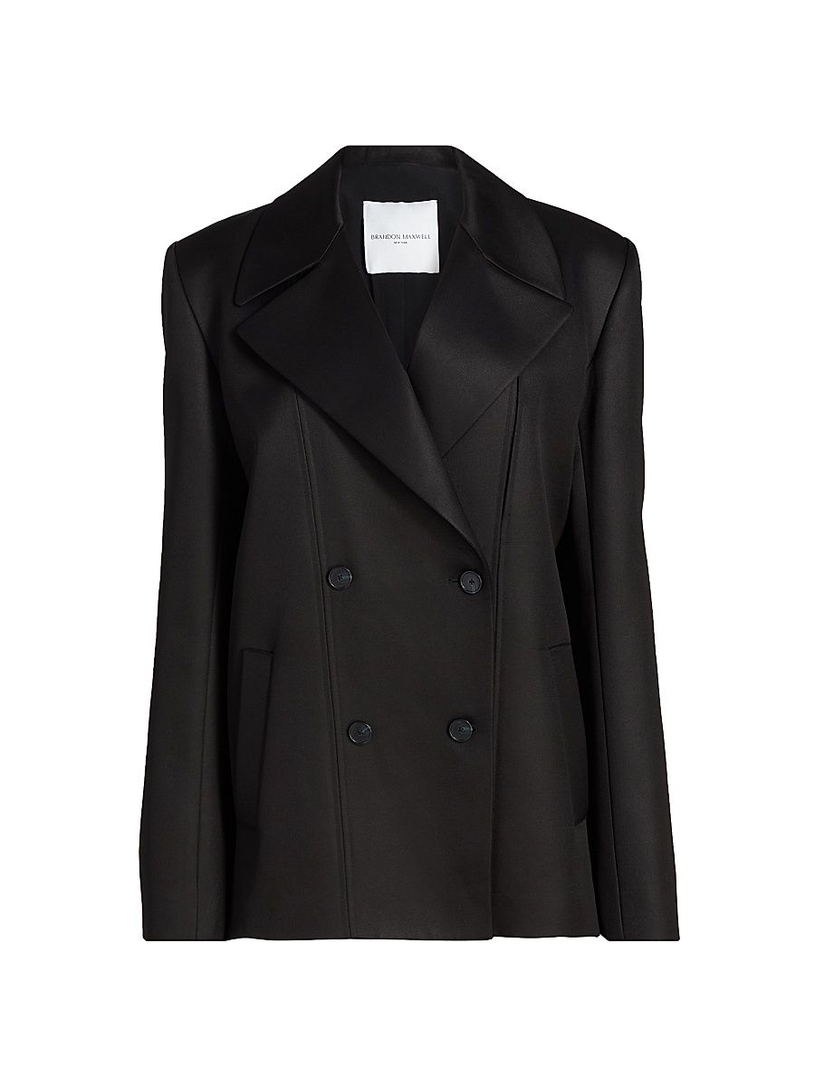Women's The Elliot Double Breasted Evening Jacket - Black - Size 8