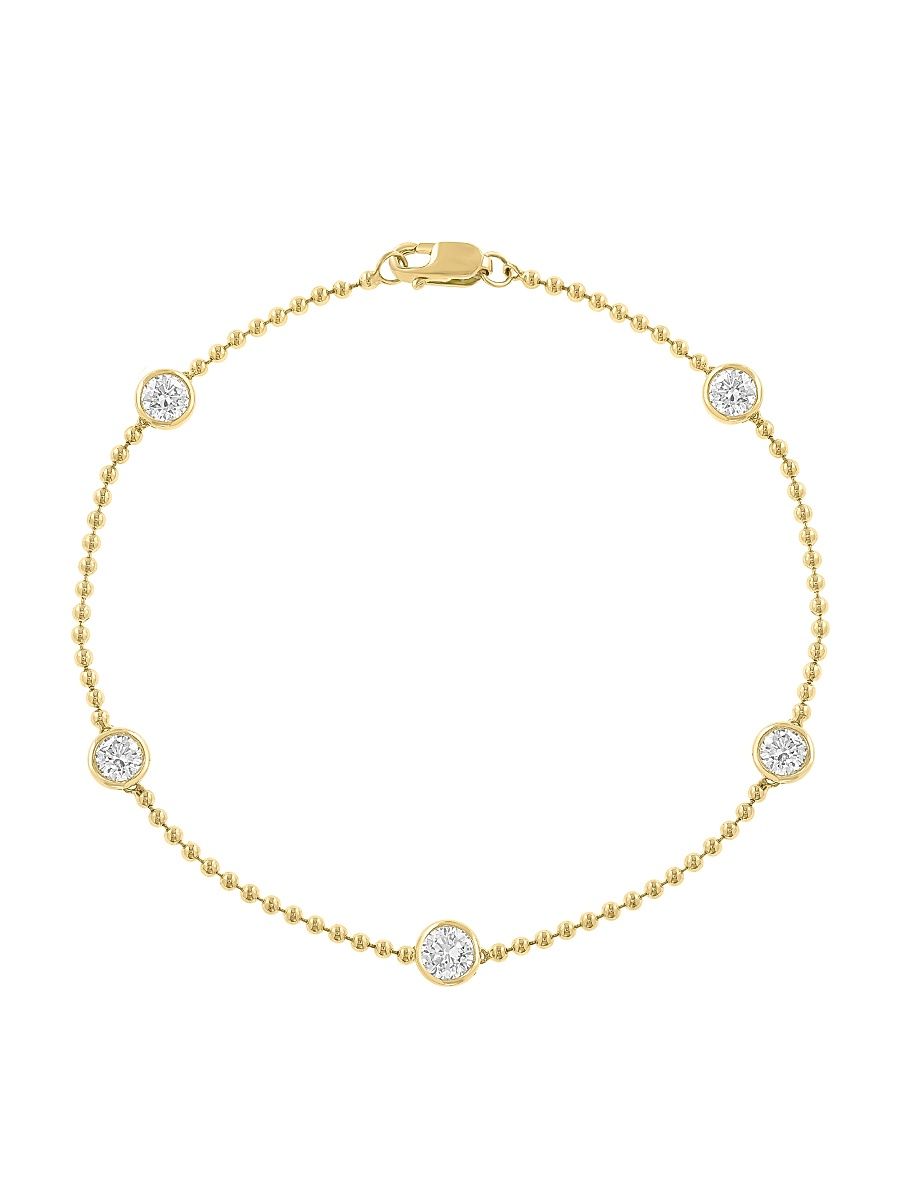 Women's 14K Yellow Gold 0.90 TCW Lab-Grown Diamond Bracelet - Yellow Gold