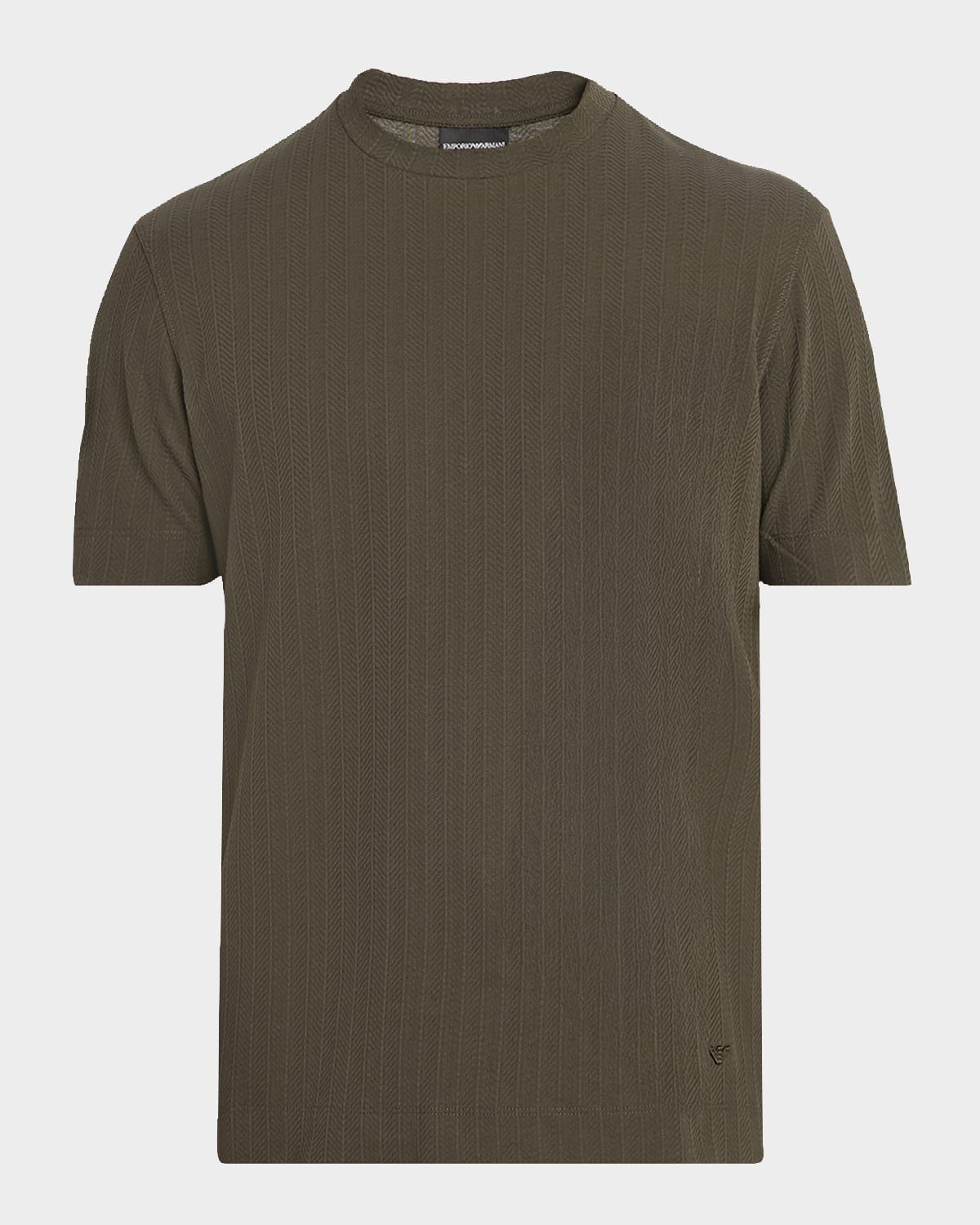 Men & apos;s Tonal Basketweave Crewneck T-Shirt