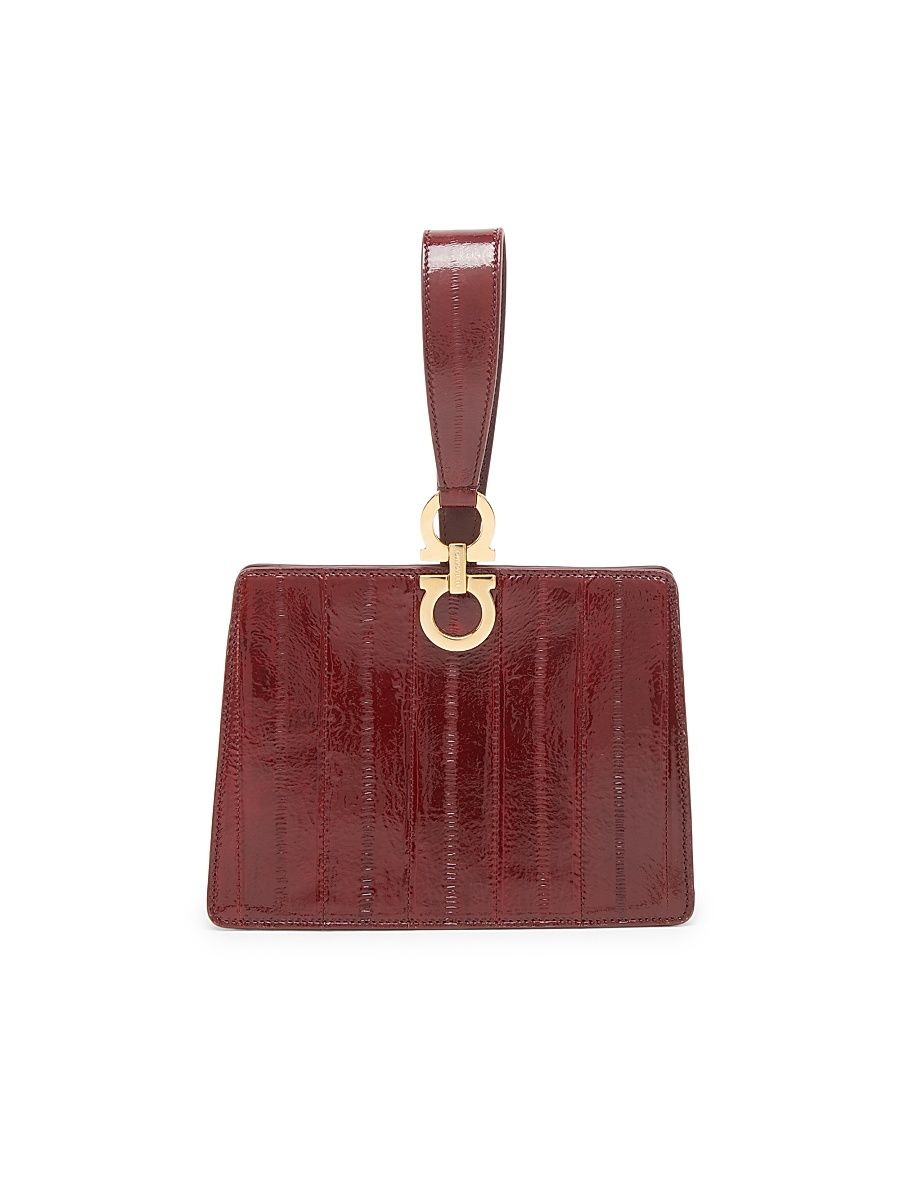 Women's Gancini Eelskin Clutch - Wine