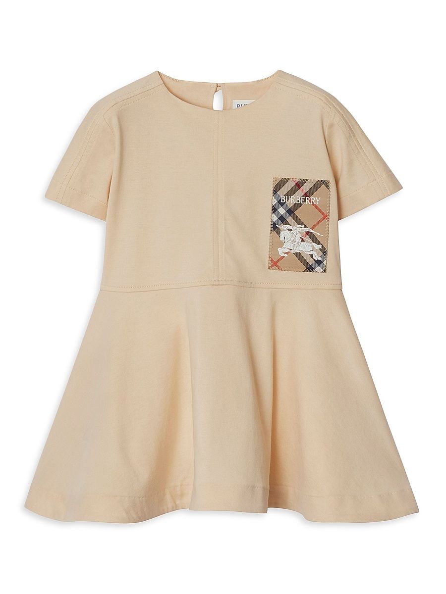 Little Girl's & Girl's Riley Logo Patch Cotton Dress - Calico - Size 6 Months