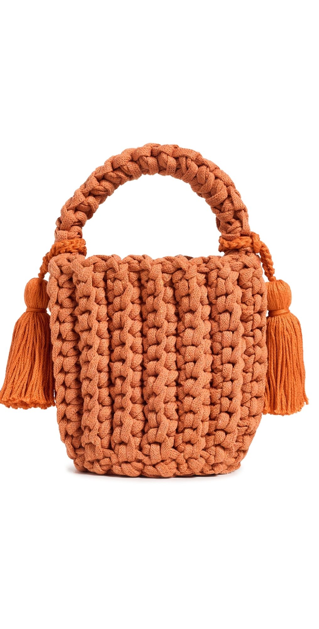 Binge Knitting Amalfi Mini Bucket Bag Tangerine One Size