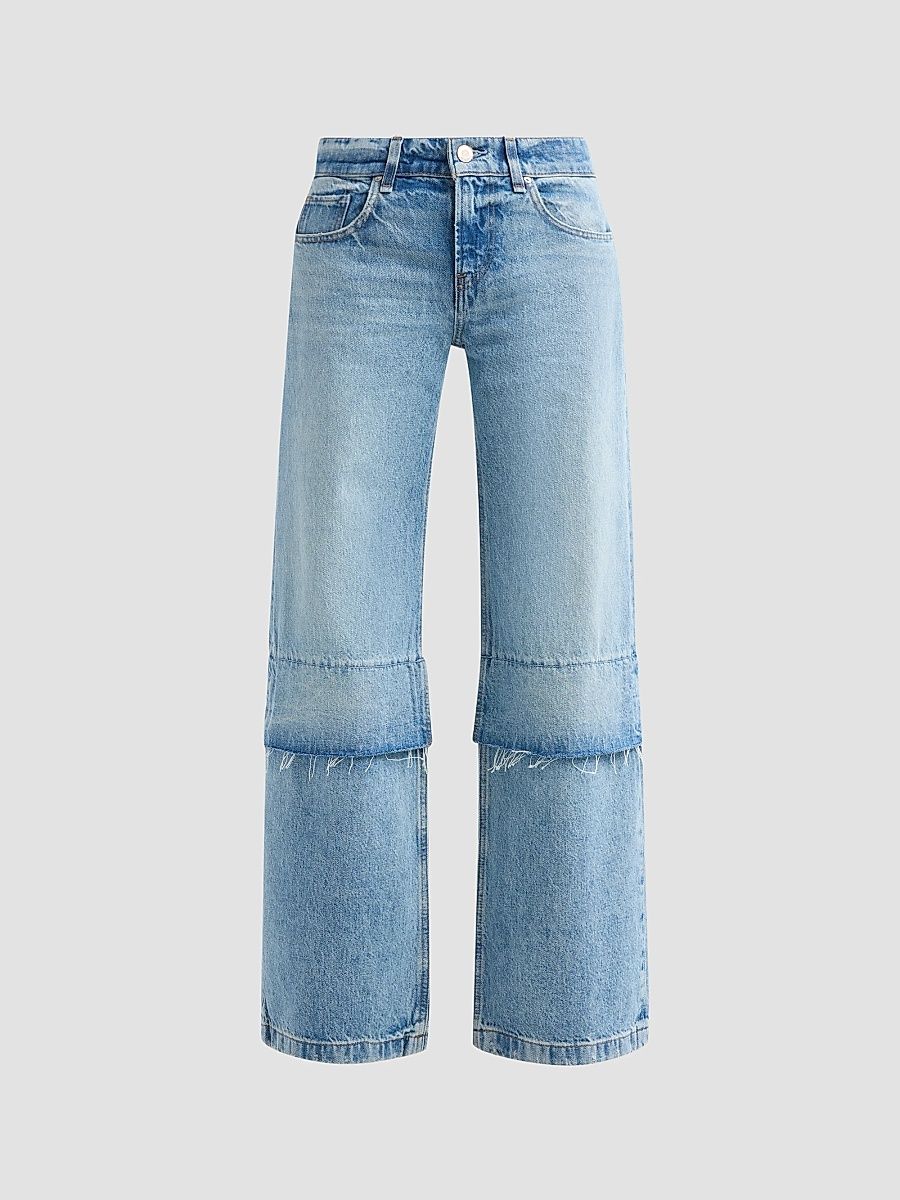 Women's Rylee Wide-Leg Layered Jeans - London Bridge - Size 31