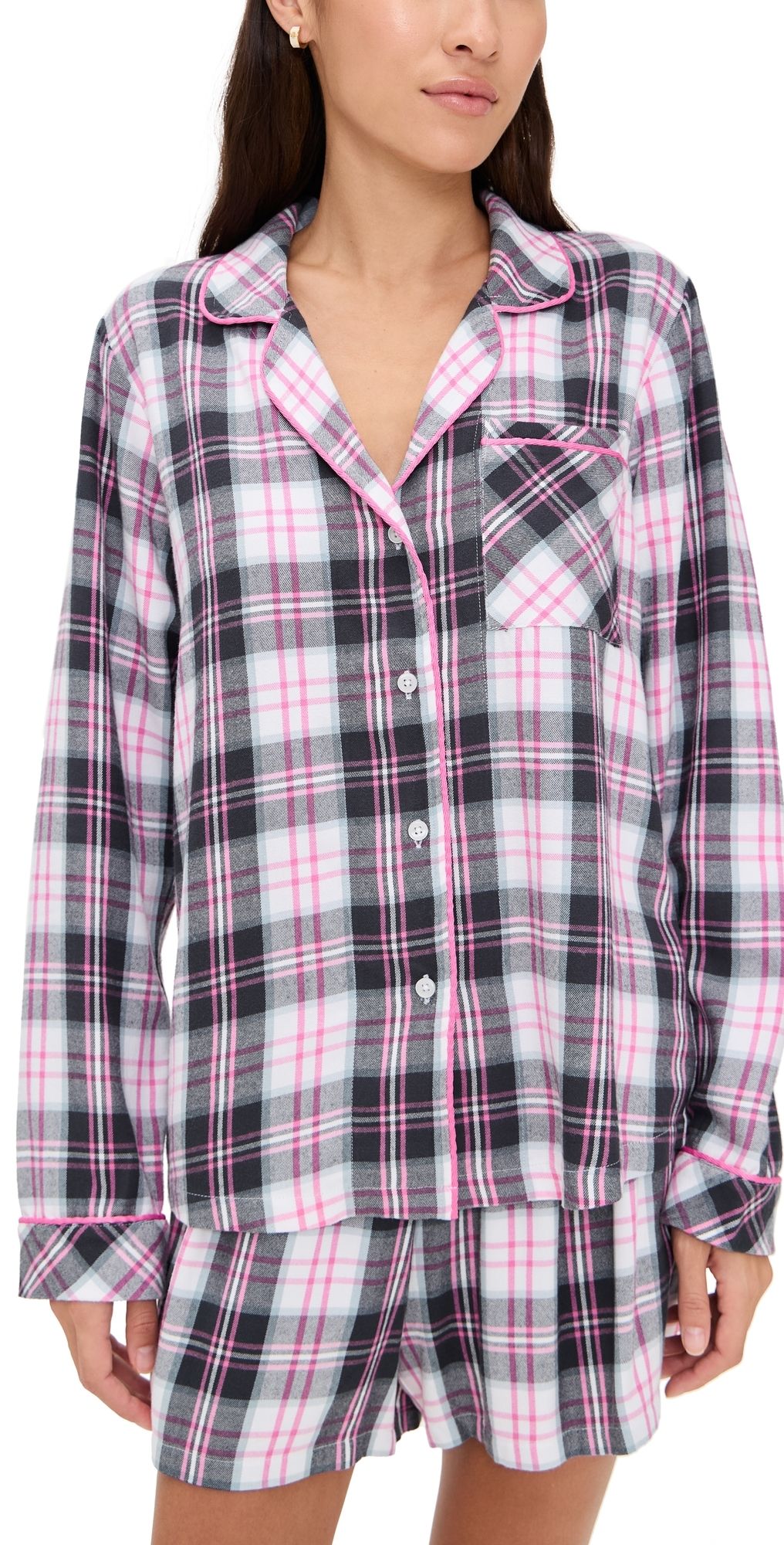 Stripe & Stare Ecovero Pajama Top No Grey Days XS