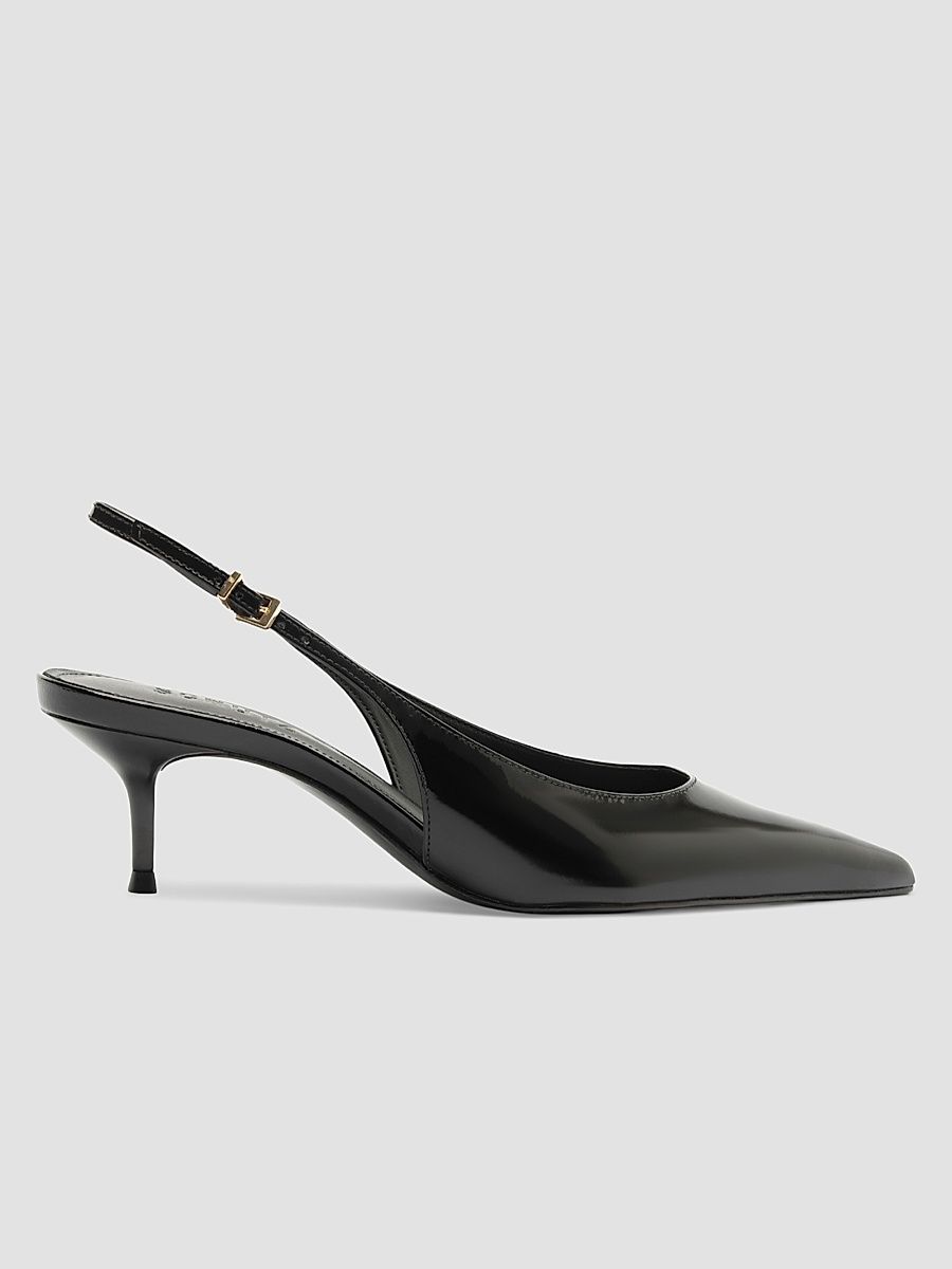 Women's Paola 65MM Patent Leather Slingback Pumps - Black - Size 11