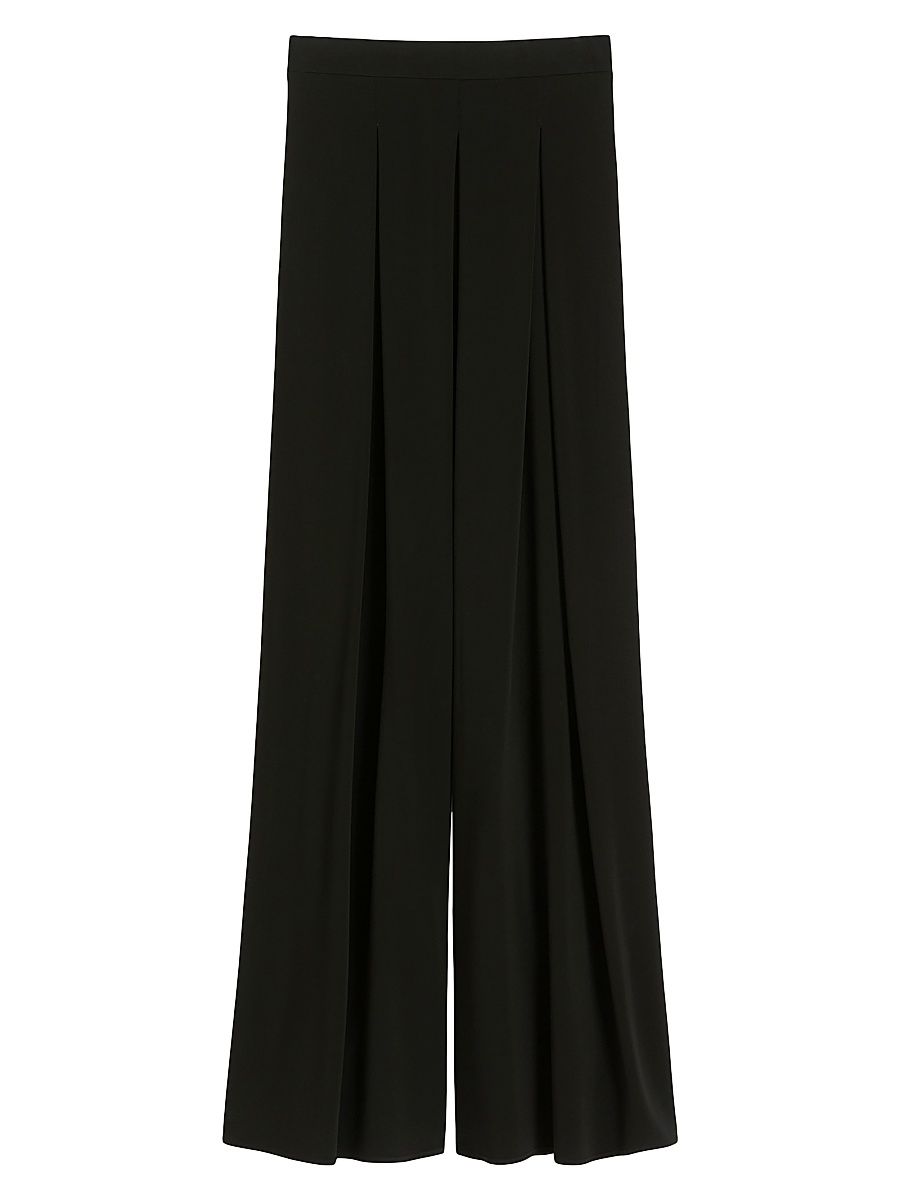 Women's Technical Viscose Crepe Jersey Trousers - Black - Size XL