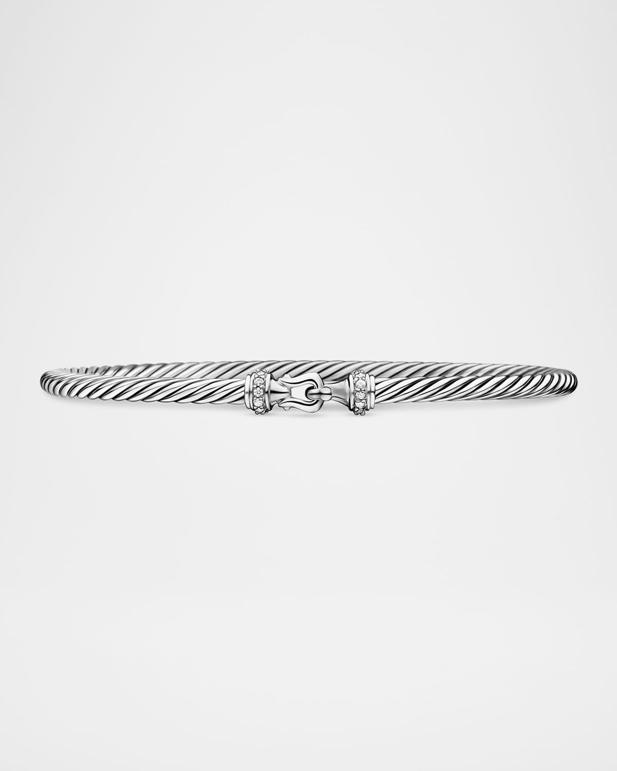 3mm Cable Buckle Bracelet with Diamonds