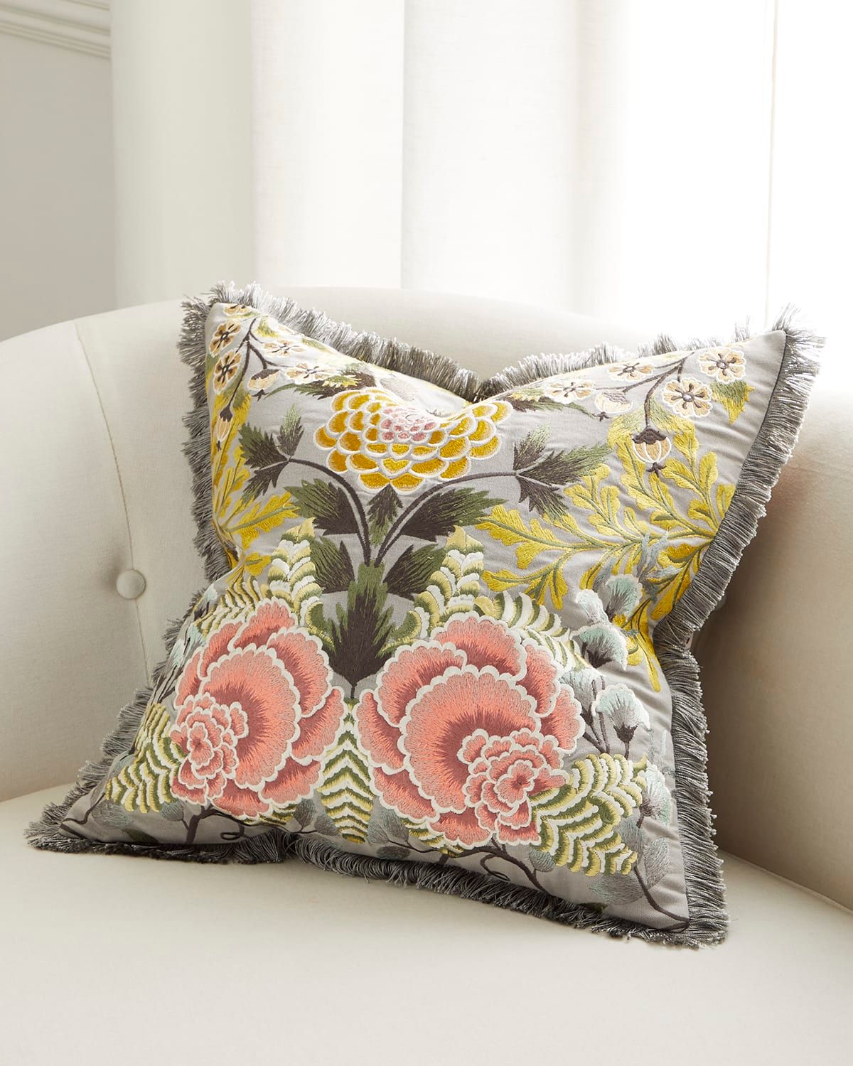 Brocart Decoratif Embroidered Cushion