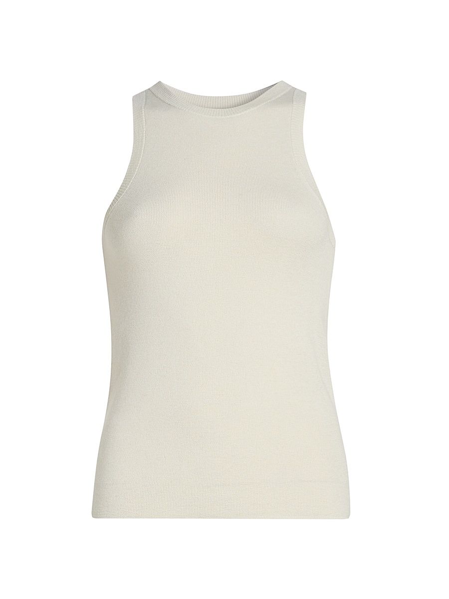 Women's Cashmere Tank - Pearl - Size XL