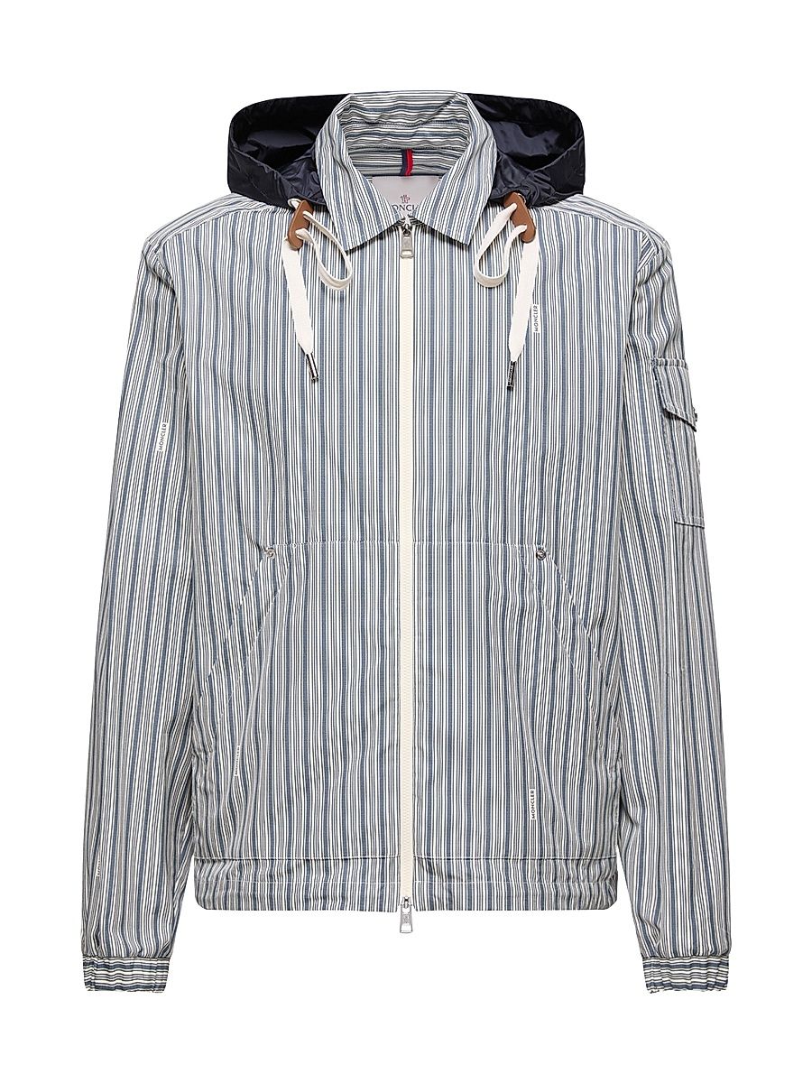 Men's Havas Shacket in Poplin - White Blue - Size XXXL