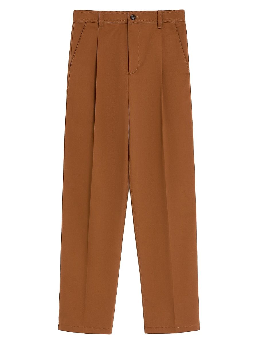 Men's Pants in Cotton Gabardine - Chocolate - Size 34