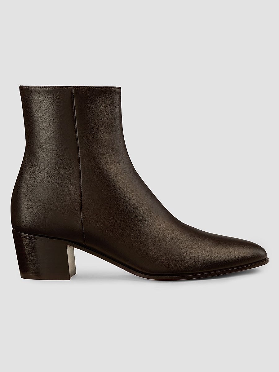 Women's Spencer 45MM Leather Booties - Dark Brown - Size 12