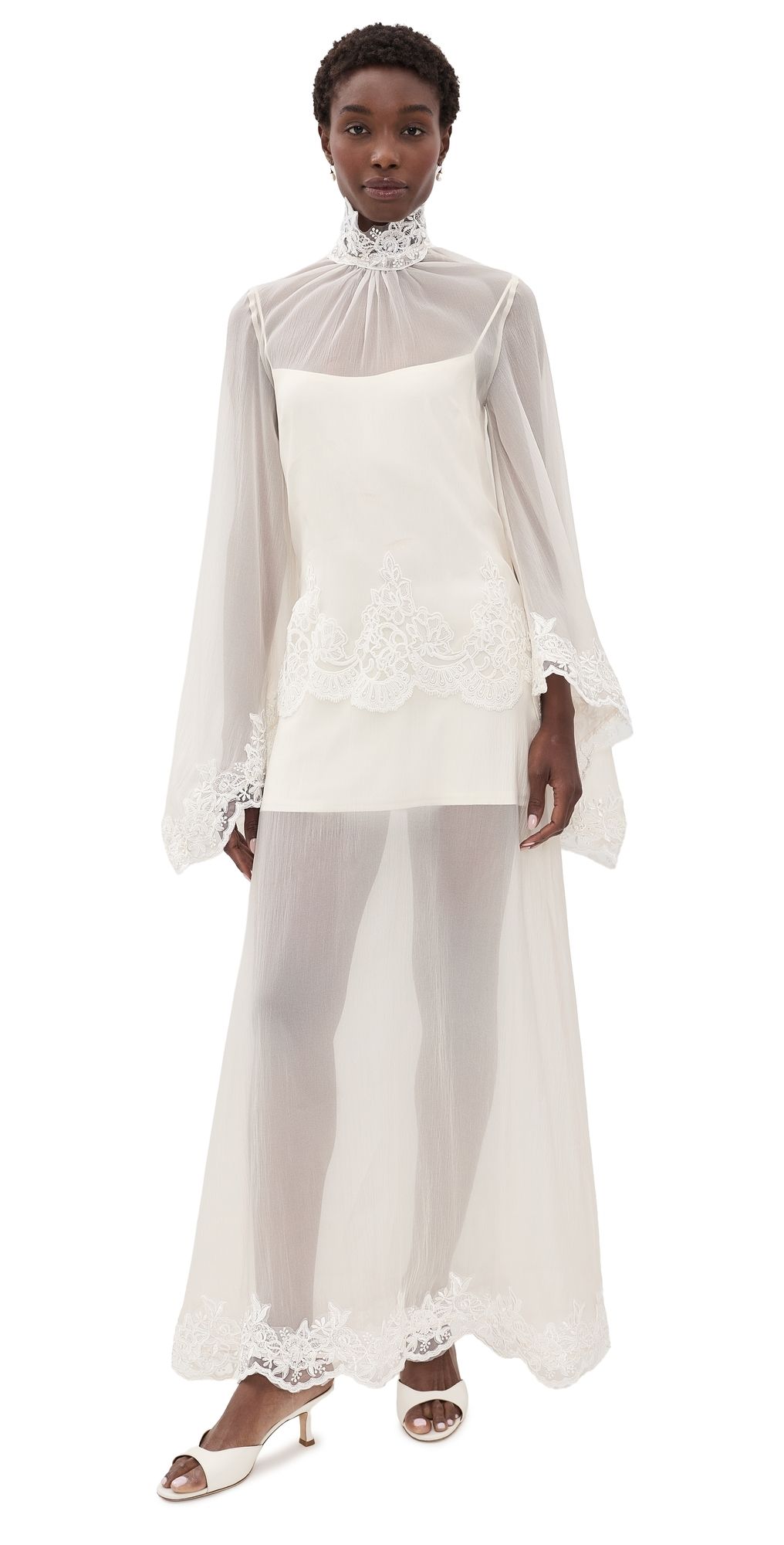 Yellow the Label Liz Organza Maxi Dress Ivory M