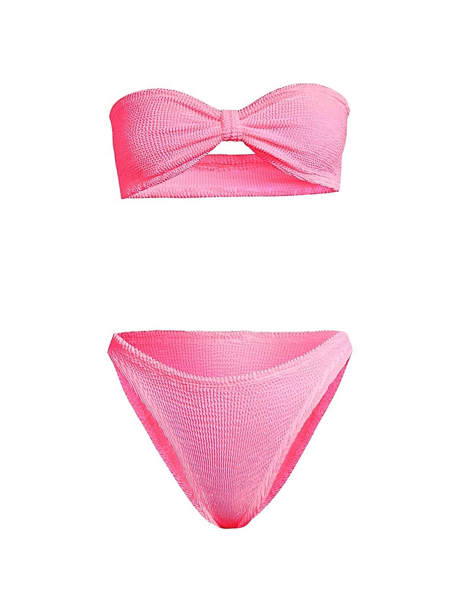 Hunza G Women's Jean Bow Two-Piece Bikini Set - Bubblegum