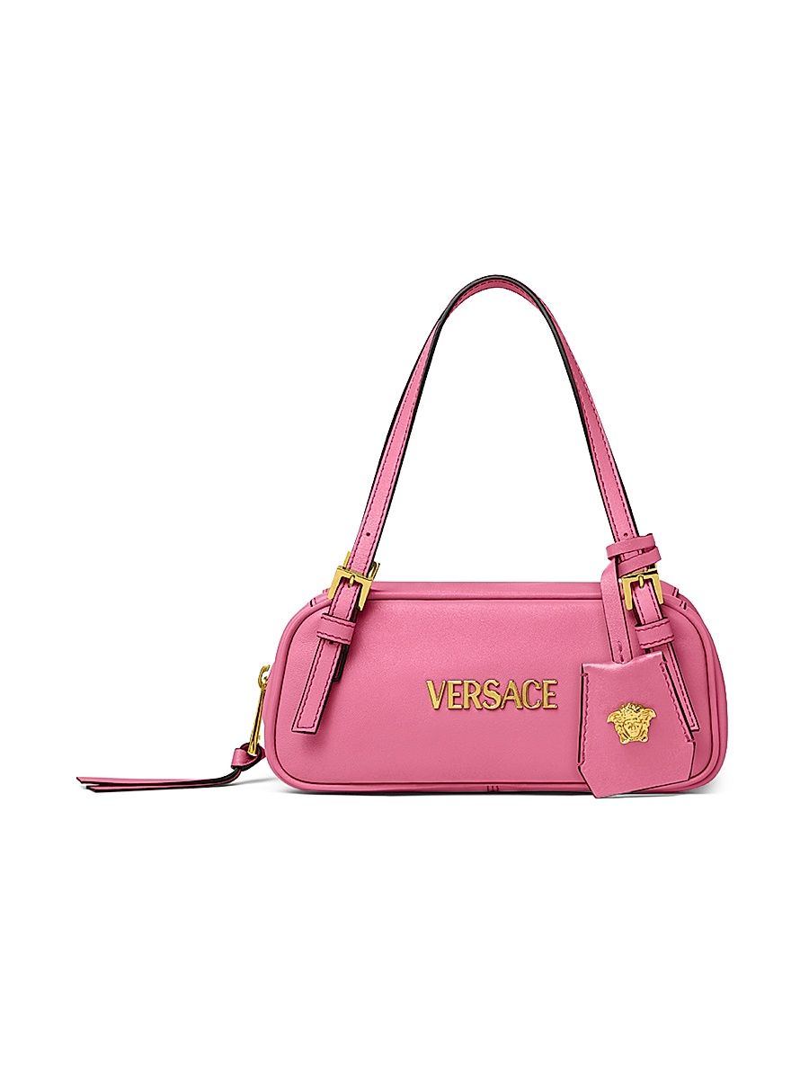 Women's Mini Leather Shoulder Bag - Dragon Fruit Versace Gold