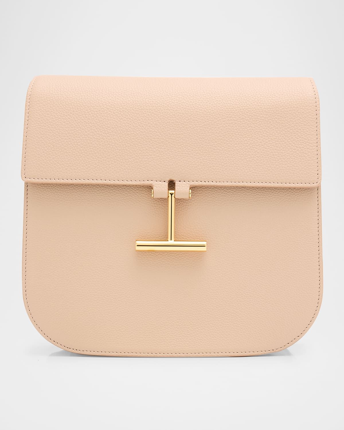 Tara Medium Crossbody in Grained Leather with Leather Strap