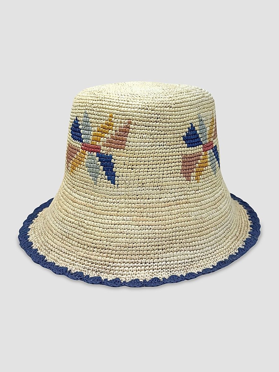 Women's Galaxy Straw Bucket Hat - Size Large