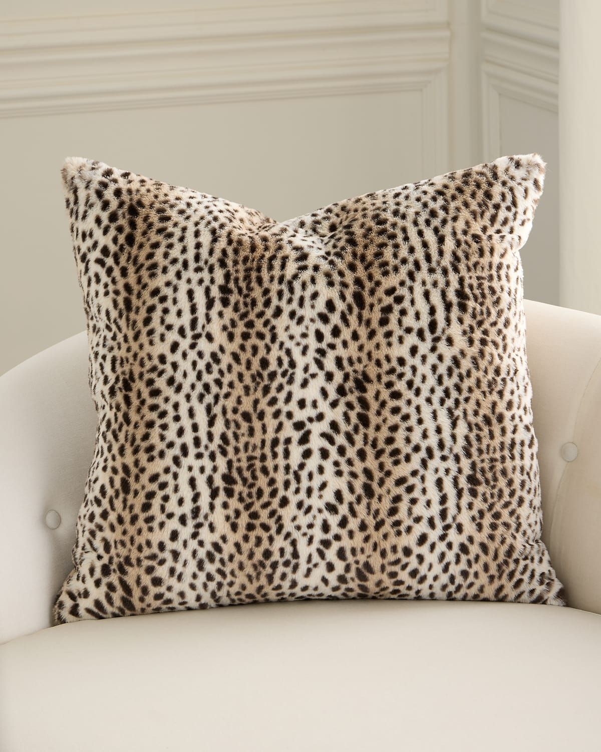 Camille Animal-Print Decorative Pillow, 24" Square