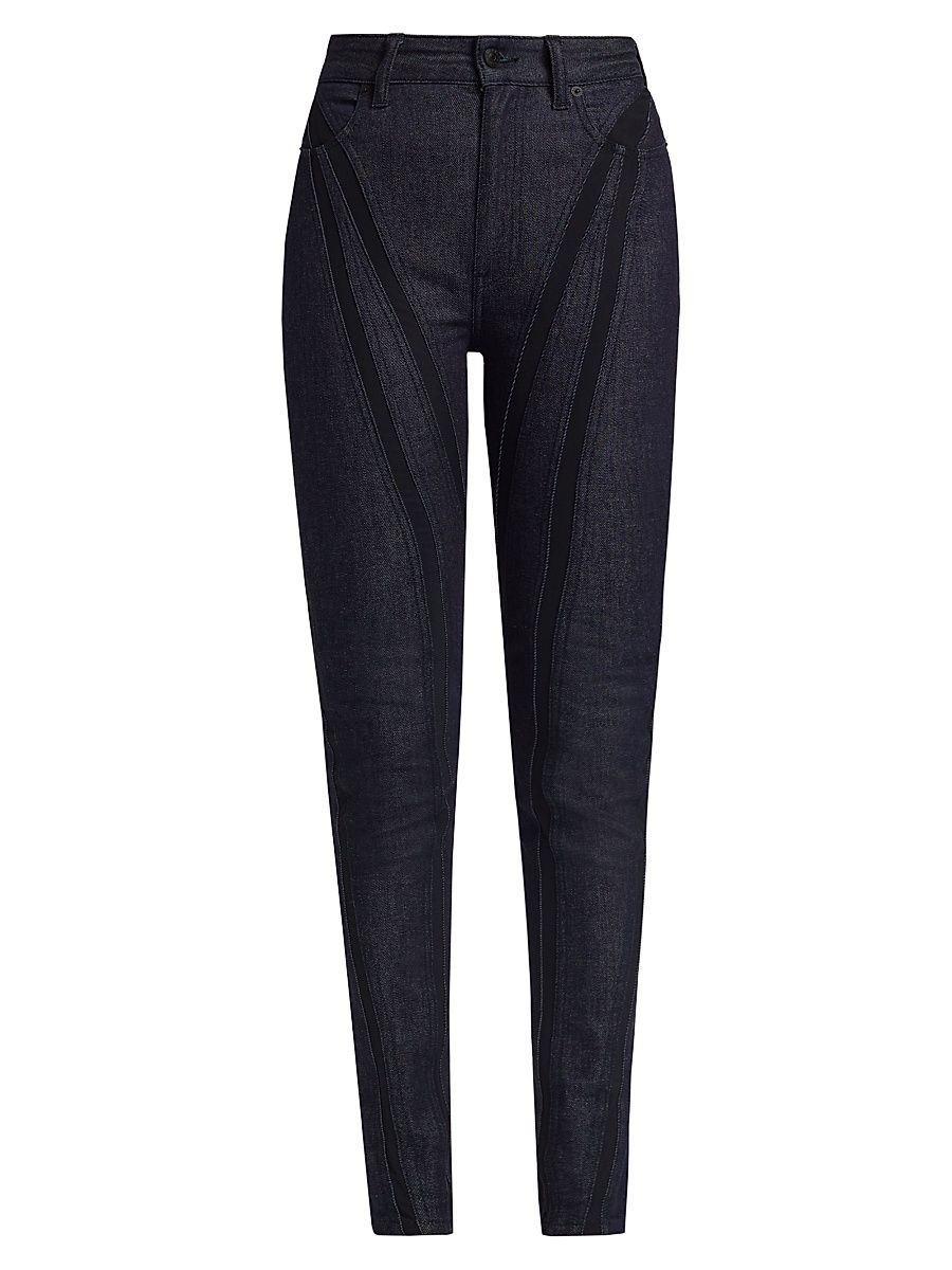 Women's Stretch Raw Denim Jeans - Raw Blue Black - Size 26