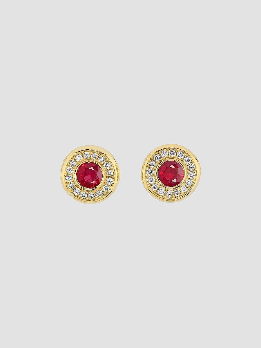 Roberto Coin Women's 18k Gold Ruby Stud Earrings - Ruby