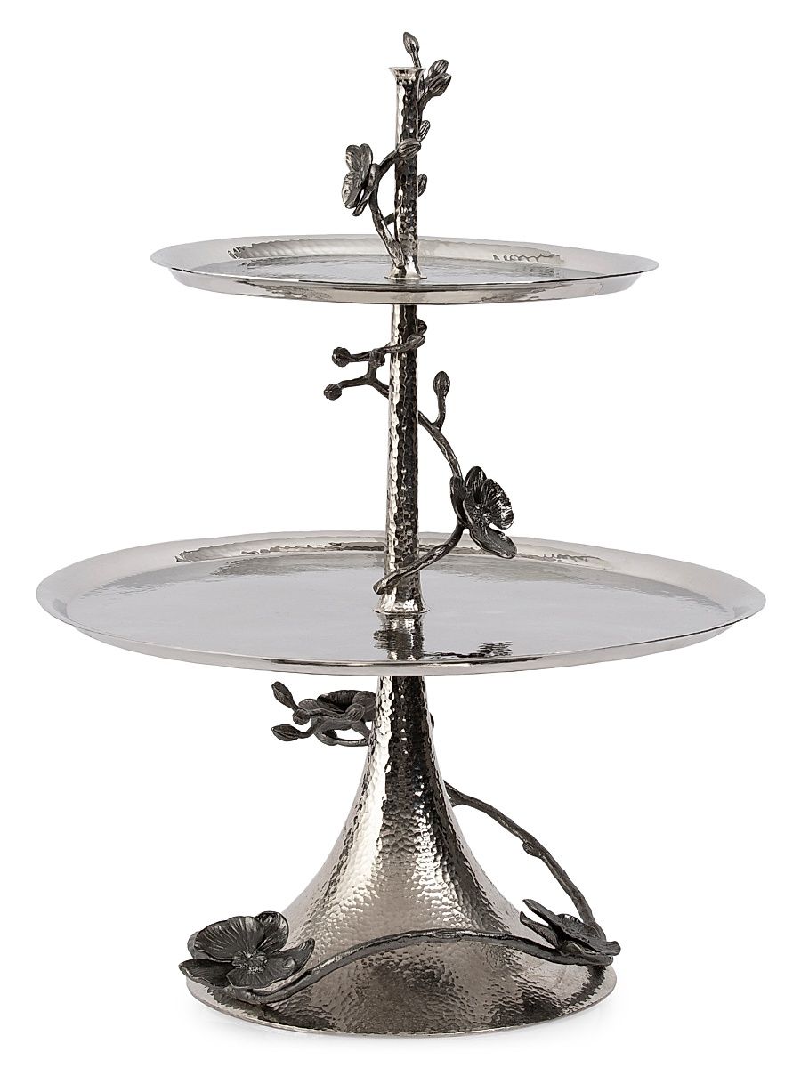 Black Orchid Two-Tier Etagere