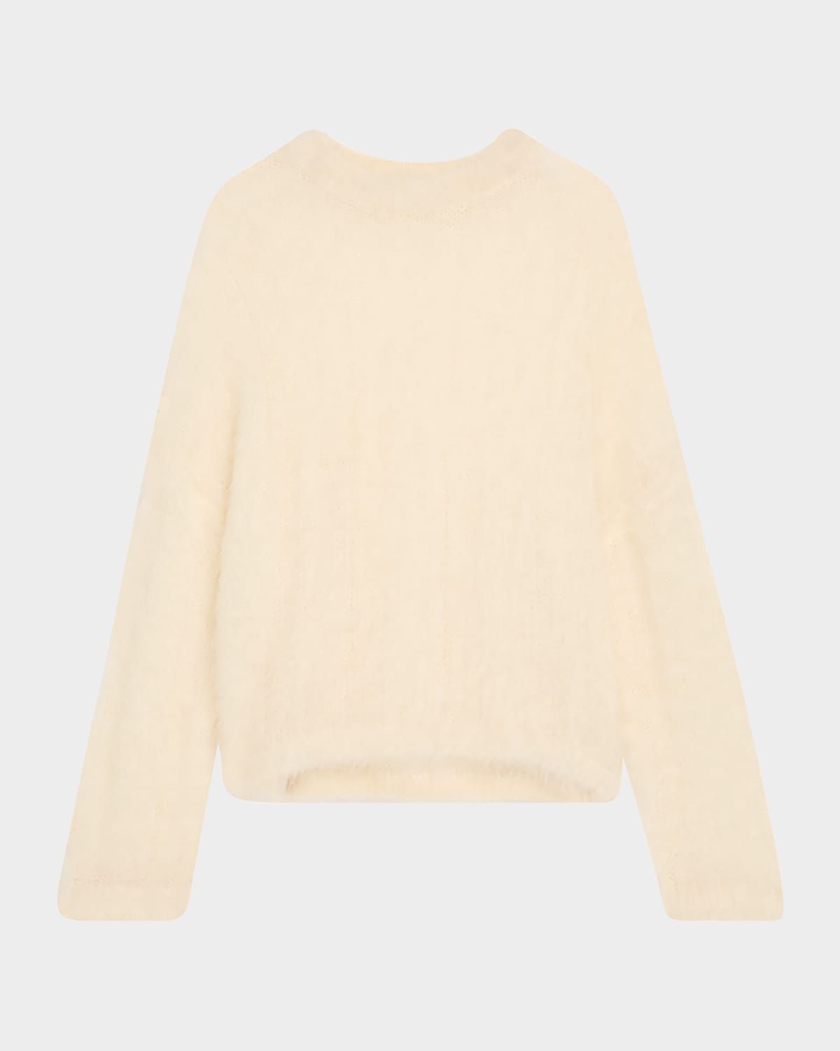 Mohair Cozy Candy Floss Knit Crewneck Sweater