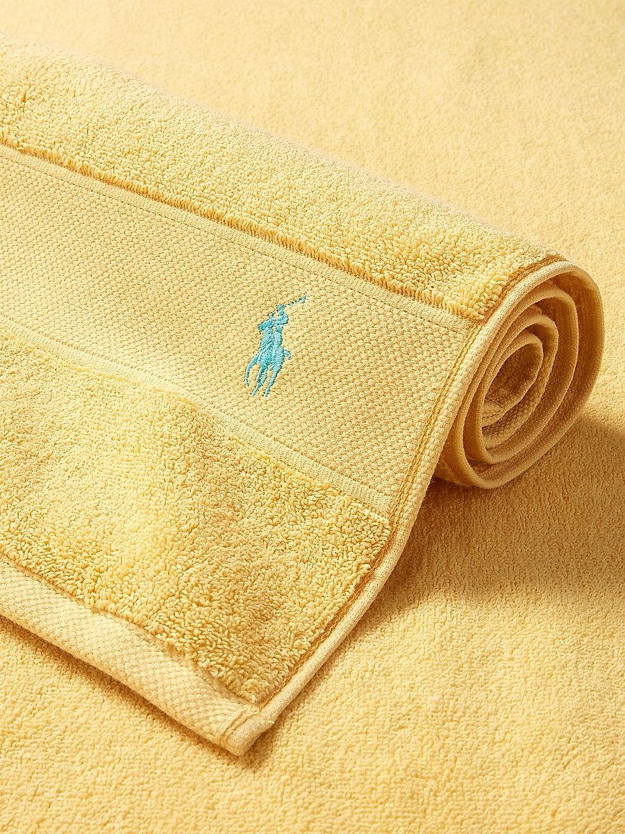 Polo Player Cotton Bath Mat - Corn Yellow - Size Bath Mat