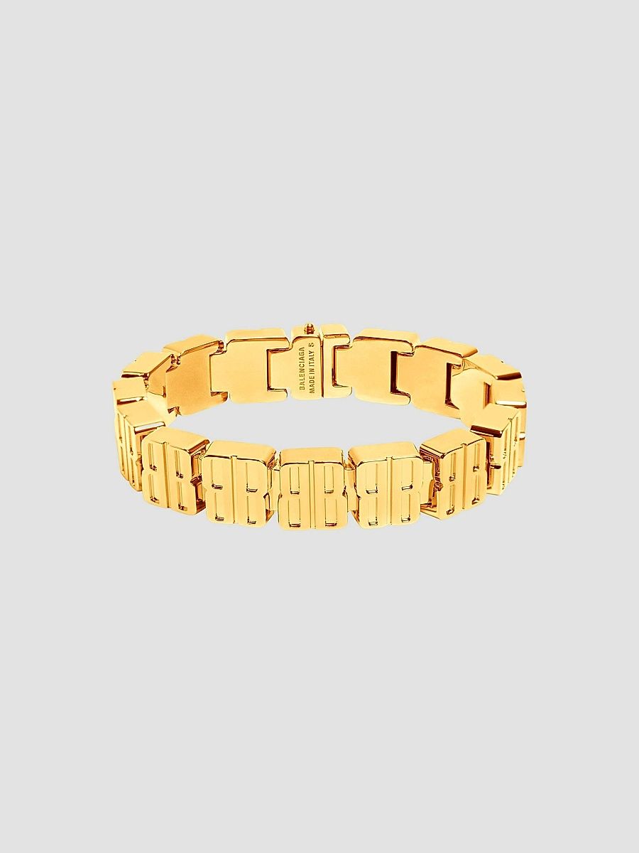 Balenciaga Women's Nano Mini Link Bracelet - Shiny Gold - Size Small