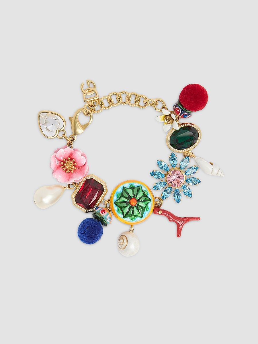 Women's Goldtone & Mixed-Media Charm Bracelet - Multi Color