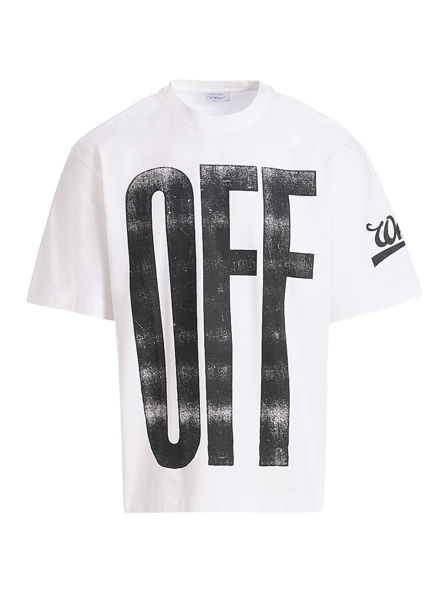 Men's Big Off Diag Skate Logo T-Shirt - White Black - Size XXL