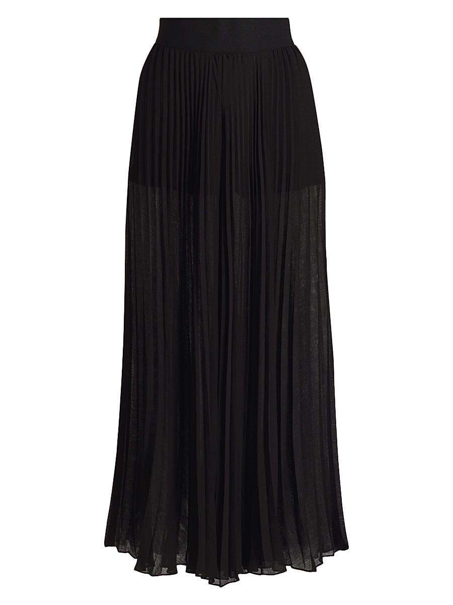 Women's Athena Pleated Wide-Leg Pants - Black - Size 6