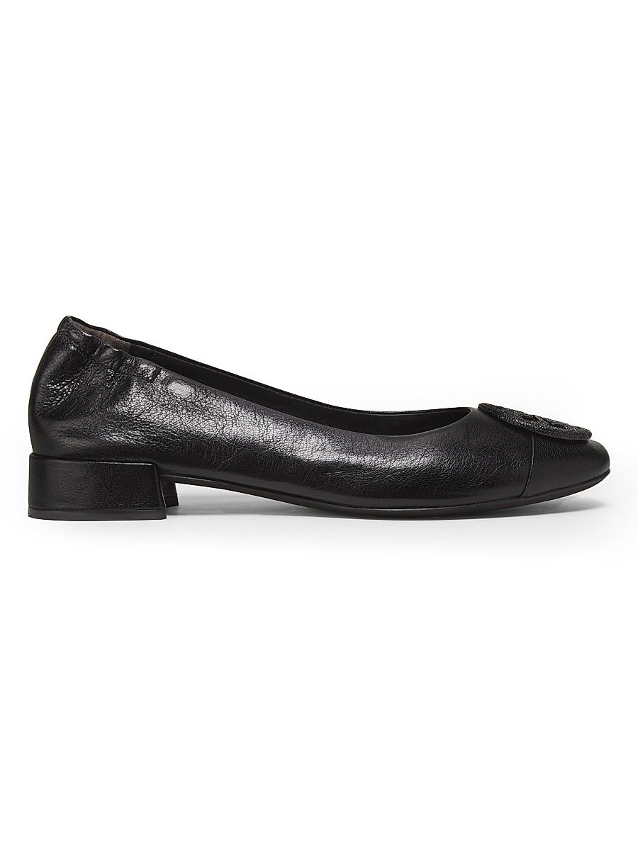 Women's Claire Pave Double T Ballet Flats - Perfect Black - Size 9