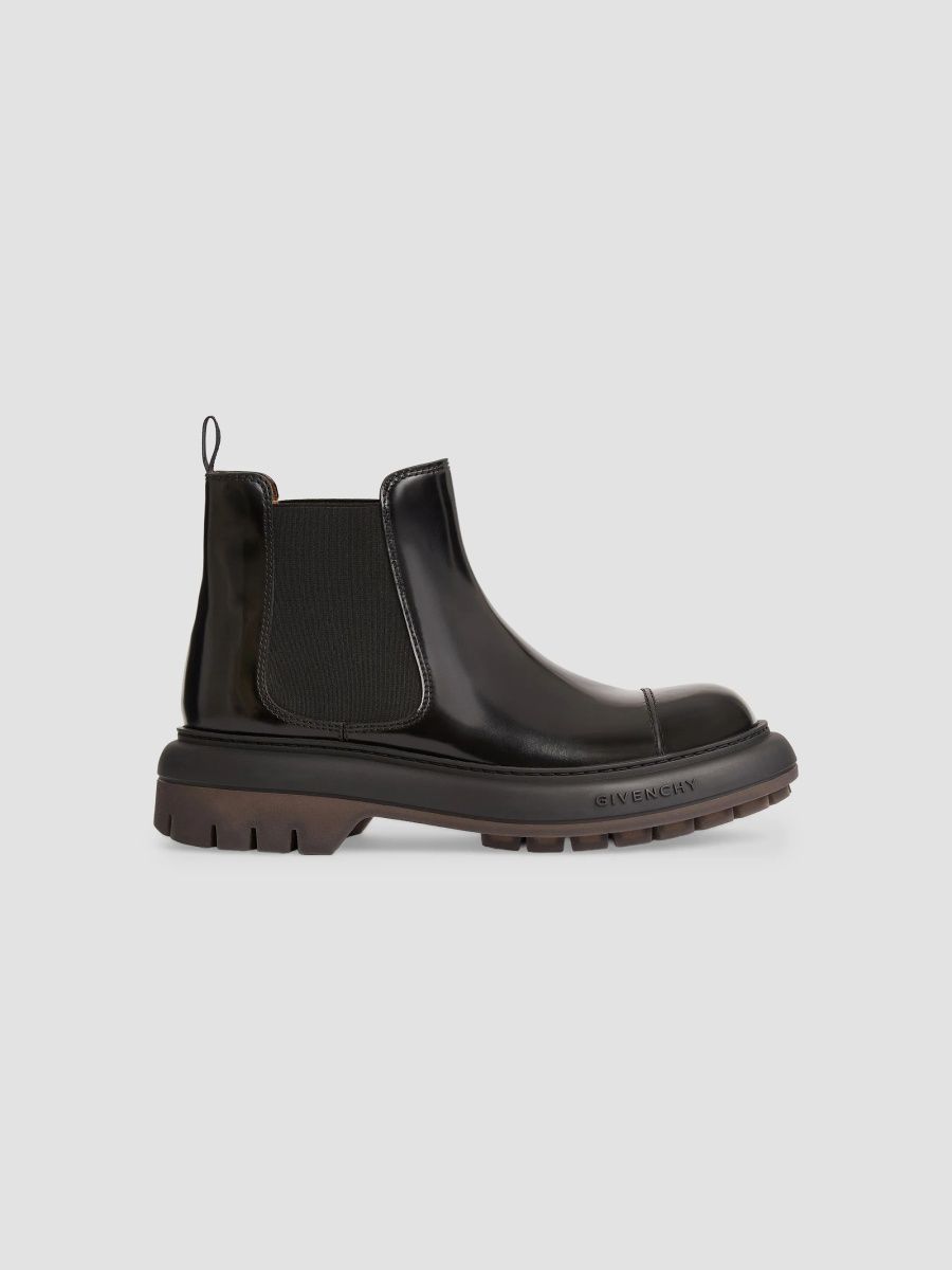 Givenchy Men's Cargo Chelsea Boots in Brushed Leather - Black - Size 13