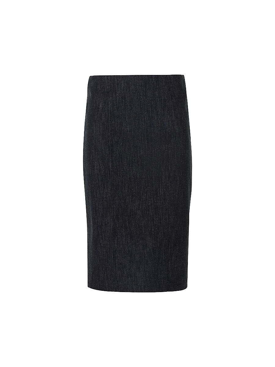 Women's Stretch Denim Pencil Skirt - Black Denim - Size 4
