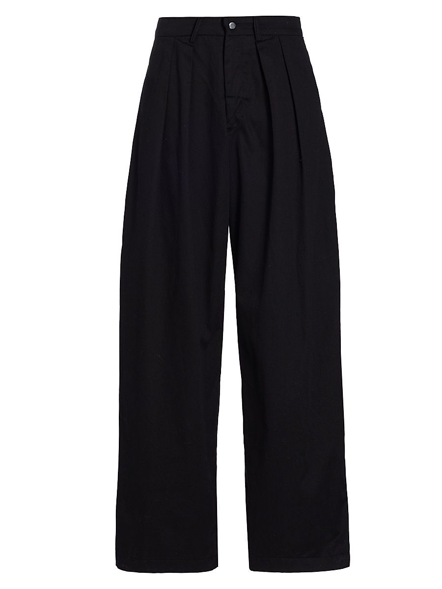 Men's Side Pleat Snap Pants - Black - Size 34