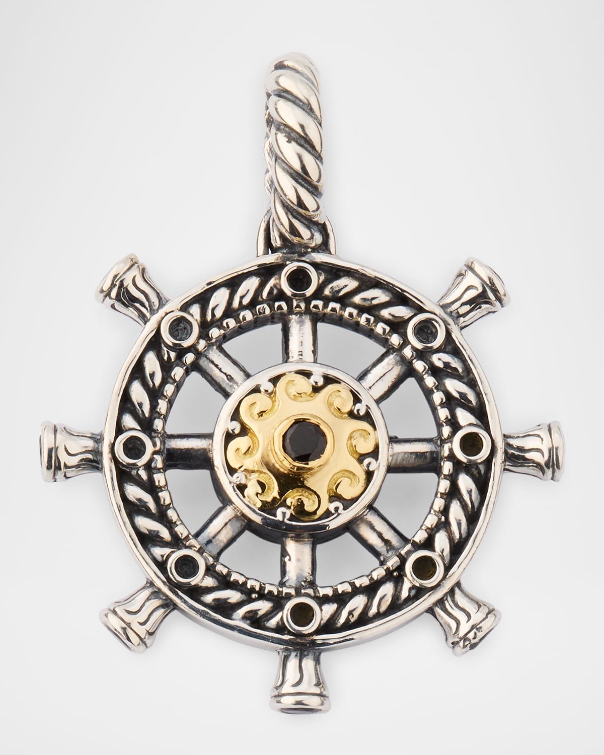 Men & apos;s Hydra Sterling Silver and 18K Gold Pendant with Spinel