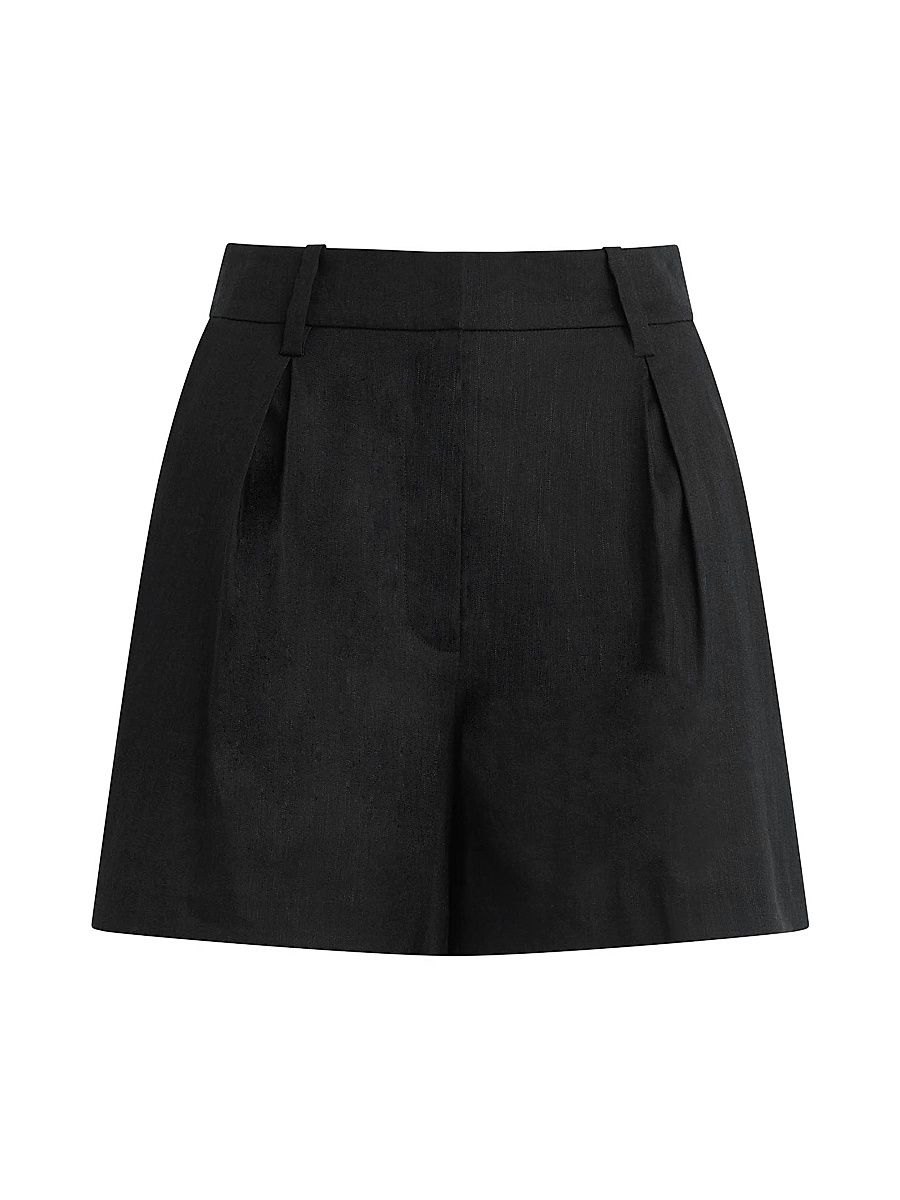 Women's The Favorite Linen Shorts - Black - Size 12