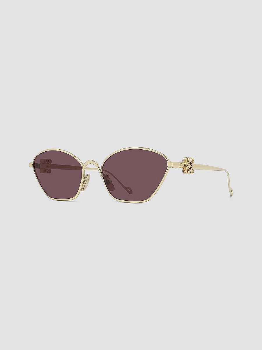 LOEWE Women's Anagram 57MM Cat-Eye Sunglasses - Gold Violet