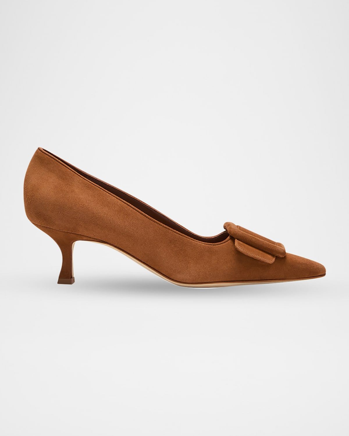 Maysale Suede Buckle Pumps