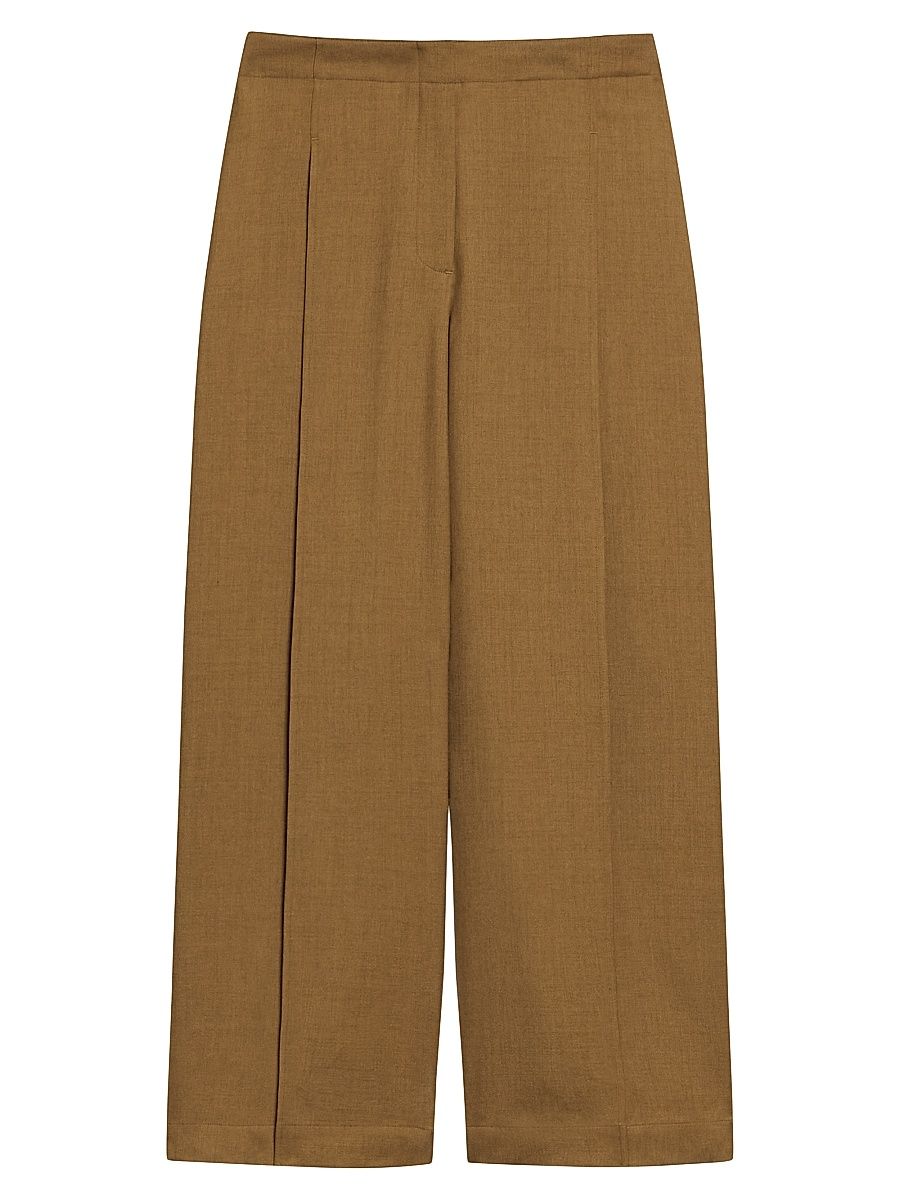 Women's City Twill Deep Pleat Pants - Dark Bronze - Size 8
