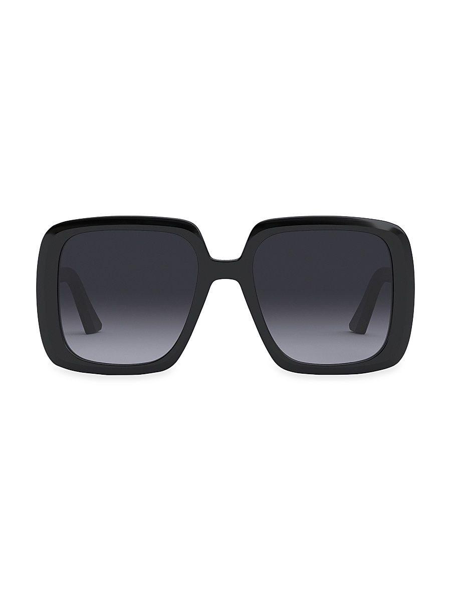 Women's DiorBobby S2U 56MM Square Sunglasses - Black