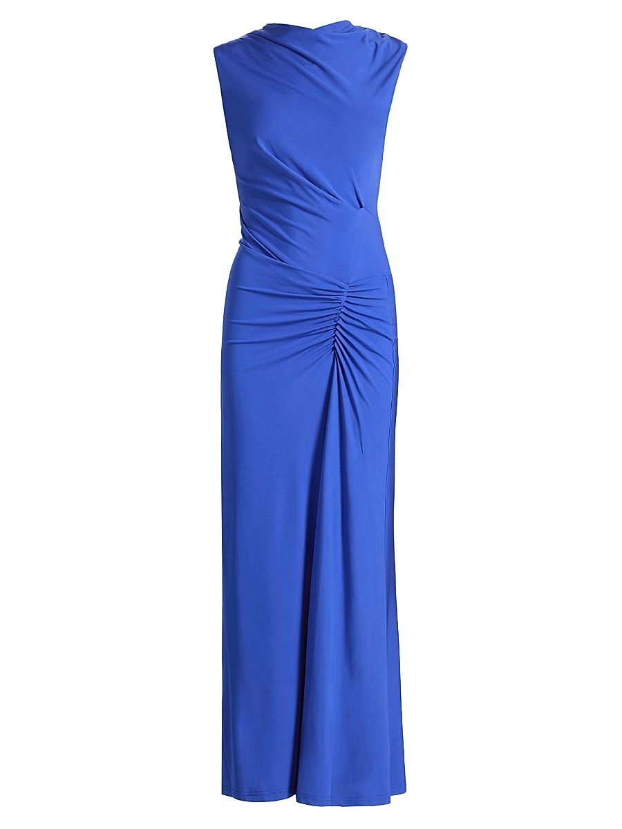 Women's Acacia Ruched Jersey Midi-Dress - Cobalt Blue - Size Large
