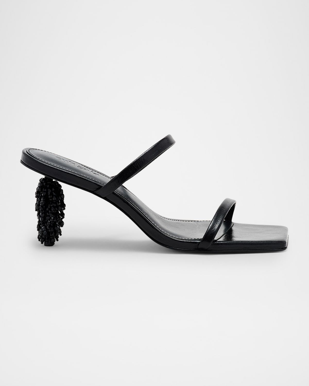 Riley Embellished Heel Leather Sandals