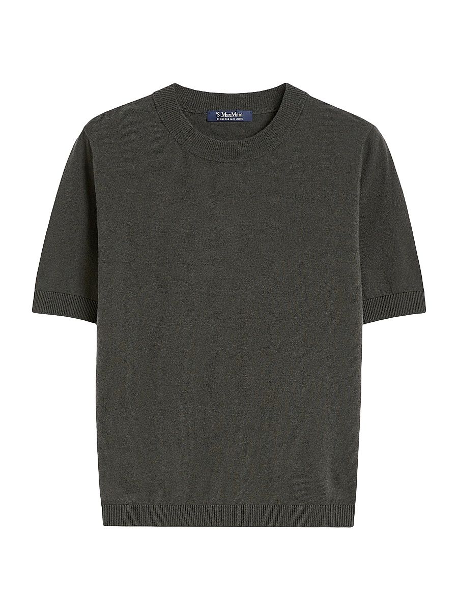 Women's Wool Knit Jumper - Moss Green - Size Large