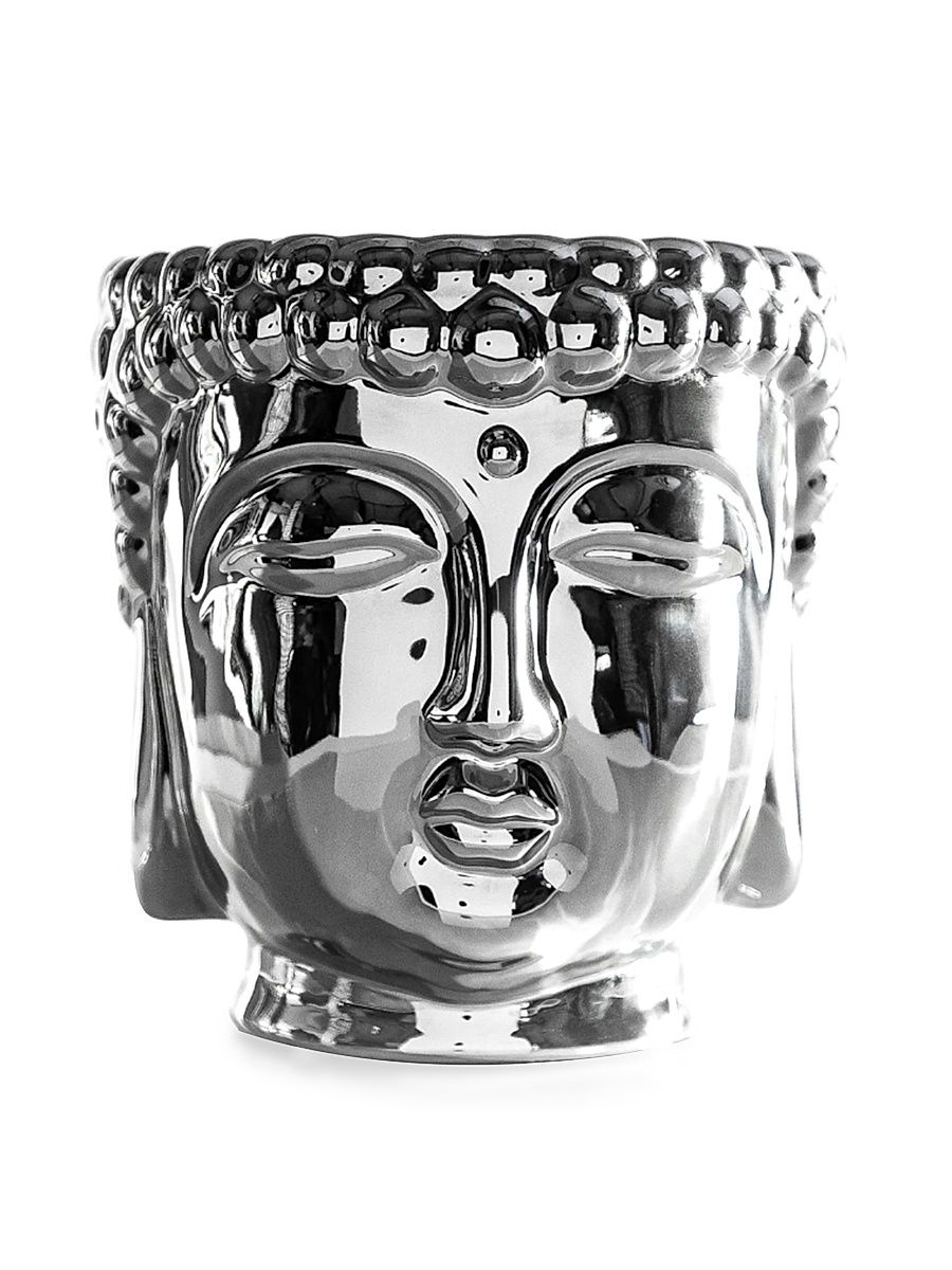 Buddha Cassis Pomegranate Scented Candle - Silver