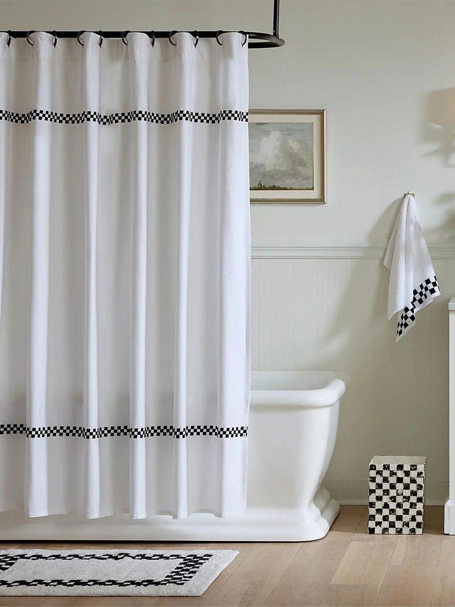 MacKenzie-Childs Signature Check Shower Curtains