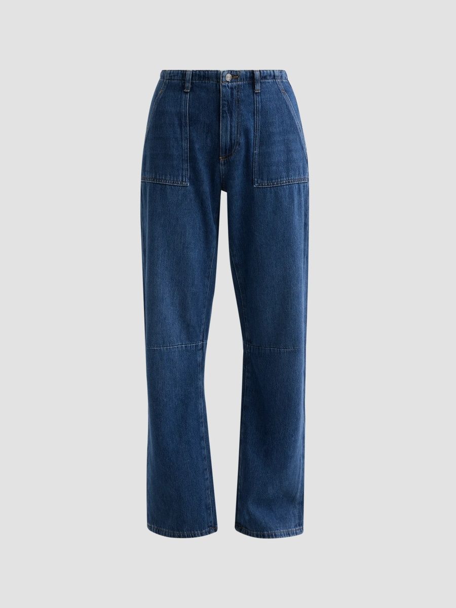 Le Jean Women's Utility Mid-Rise Soft Barrel-Leg Jeans - Meant To Be - Size 31