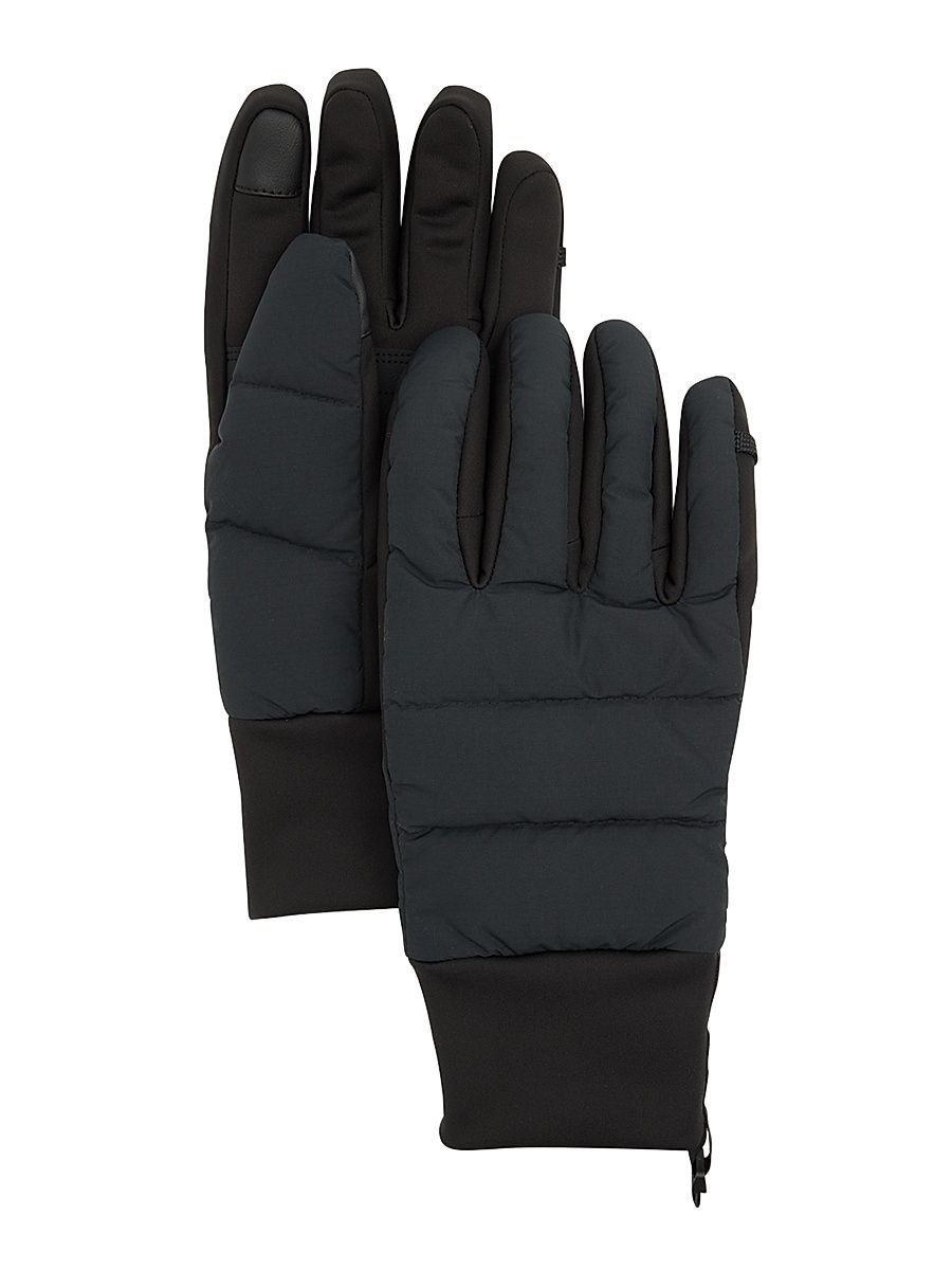 Men's Tech-Touch Puffer Gloves - Black - Size XL