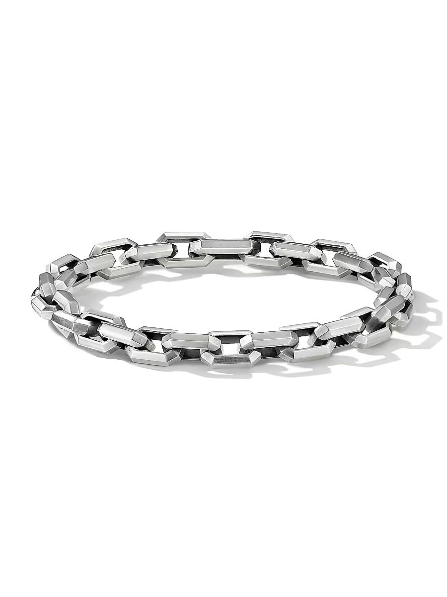 Men's Heirloom Chain Link Bracelet In Sterling Silver - Silver - Size XS