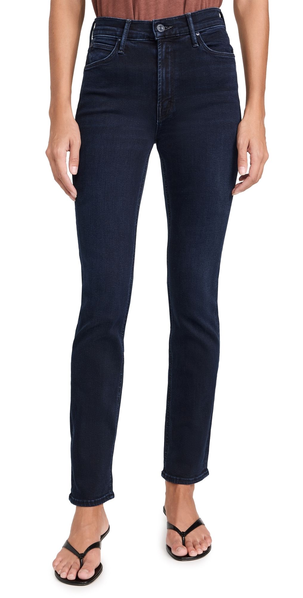 MOTHER The Mid Rise Dazzler Ankle Jeans Chip On My Shoulder 26